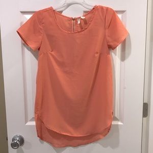 Japna | Women’s Zipper Back Peach Blouse